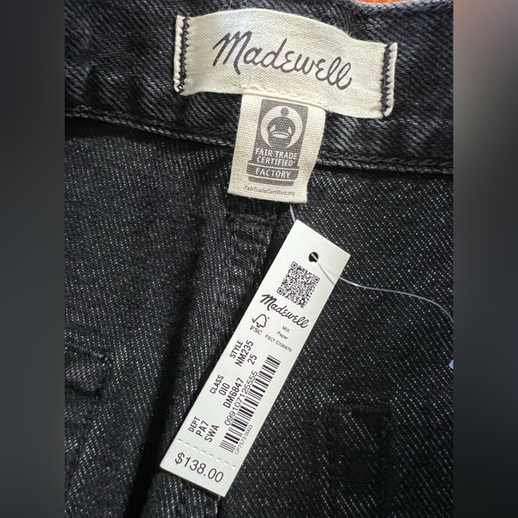 NWT Madewell Superwide-Leg Jeans - Size 25 - Black - Picture 10 of 11
